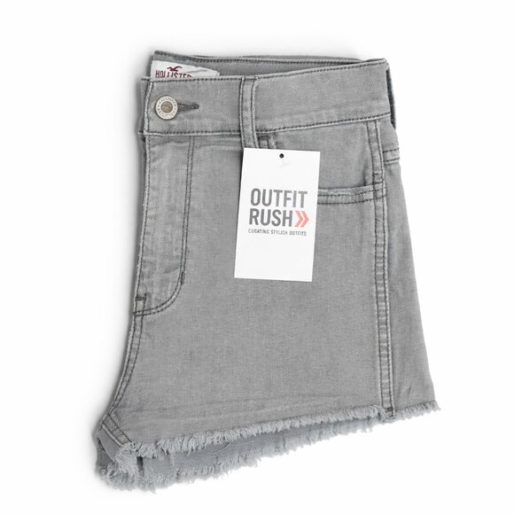 Hollister Light Gray Denim Shorts – Women’s W25 (Excellent Condition) - Picture 3 of 7